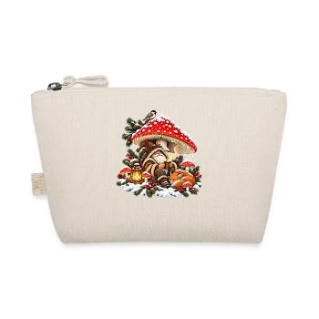 Weihnachtswald-Gnom-Fuchs- und Pilzdesign - Bio-Täschchen - Natur - Vorne