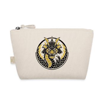 Goldenes Samurai-Drachenemblem - Bio-Täschchen - Natur - Vorne