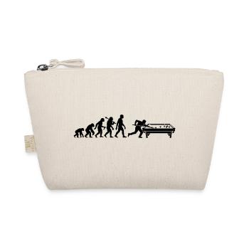 Billiard Evolution Billiardtisch Billiardspieler - Bio-Täschchen - Natur - Vorne