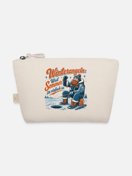 Winterangel Retro Motiv - Bio-Täschchen - Natur