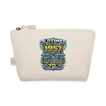 Oldtimer 1957 zum 70. Geburtstag - Bio-Täschchen - Natur - Vorne