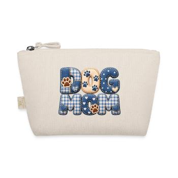 Dog Mom – Hunde Mama Geschenk im 3D Patchwork Look - Bio-Täschchen - Natur - Vorne
