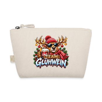 Team Glühwein Rentier mit Becher - Bio-Täschchen - Natur - Vorne