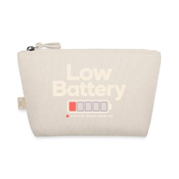 Low Battery Akku Leer Energiesparmodus Ruhe Humor - Bio-Täschchen - Natur - Vorne
