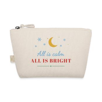 All Is Calm, All Is Bright – Christmas - Bio-Täschchen - Natur - Vorne