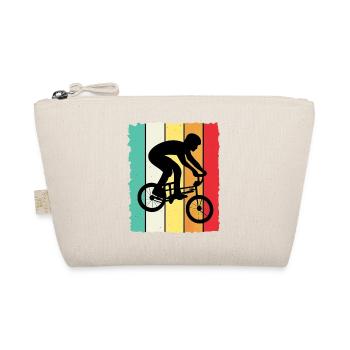 BMX Fahrer Kinder Fahrrad Shirt - Bio-Täschchen - Natur - Vorne