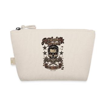 Rockabilly Skull Born to Rock - Bio-Täschchen - Natur - Vorne