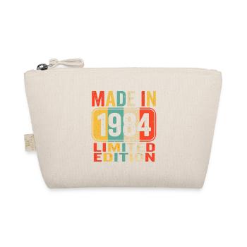Hergestellt 1984 Limited Edition Vintage-Geburtstags-T-Shirt - Bio-Täschchen - Natur - Vorne