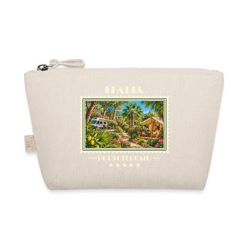 Italien Portoferraio Camping Vintage Reisemarke - Bio-Täschchen - Natur - Vorne