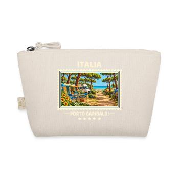 Italien Porto Garibaldi Camping Vintage Reisemarke - Bio-Täschchen - Natur - Vorne