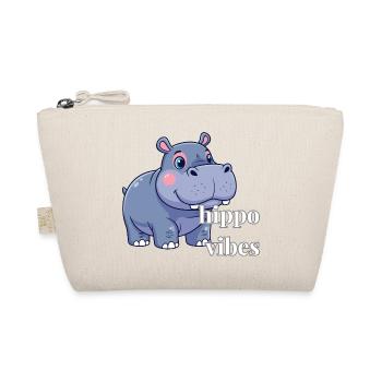 Hippo Vibes: Niedlicher Cartoon-Hippo - Bio-Täschchen - Natur - Vorne