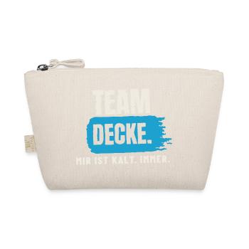 Team Decke – mir ist kalt - Bio-Täschchen - Natur - Vorne