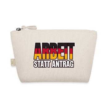 Arbeit statt Antrag Schwarz Rot Gold - Bio-Täschchen - Natur - Vorne