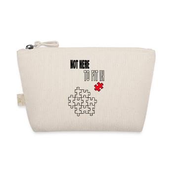 Not Here to Fit In –Puzzle Piece Mental Health art - Bio-Täschchen - Natur - Vorne