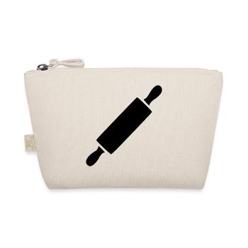 Nudelholz Rollholz Bäcker Geschenk backen  - Bio-Täschchen - Natur - Vorne