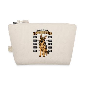 Hundehalter Geschenk Deutscher Schäferhund Gassi  - Bio-Täschchen - Natur - Vorne