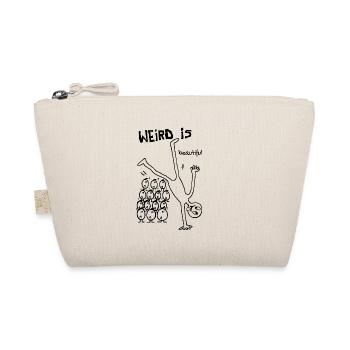 Weird is Beautiful – Be Yourself Stick Figure Art - Bio-Täschchen - Natur - Vorne