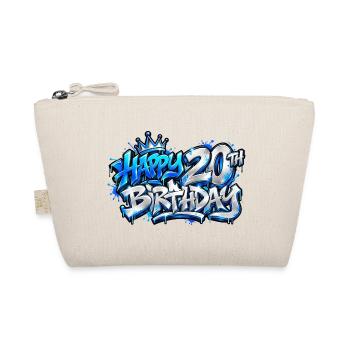 Herzlichen Glückwunsch zum 20. Geburtstag Blue Graffiti: Level Up Boom! - Bio-Täschchen - Natur - Vorne
