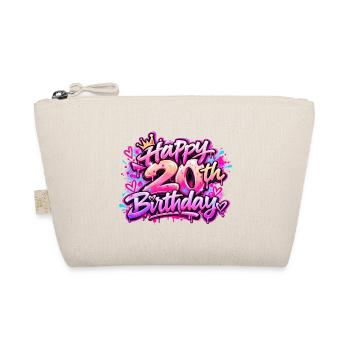 Herzlichen Glückwunsch zum 20. Geburtstag Neon Pink Graffiti: Slay Gift - Bio-Täschchen - Natur - Vorne