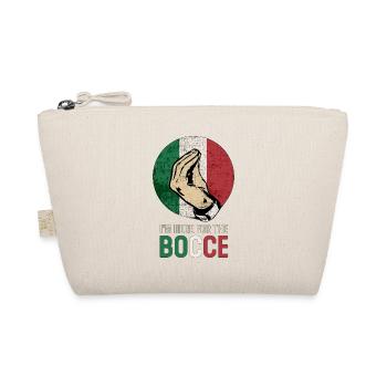 Italienischer Boccia: stilisierter Gruß - Bio-Täschchen - Natur - Vorne