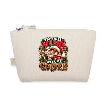 Merry After My Coffee Reindeer - Bio-Täschchen - Natur - Vorne