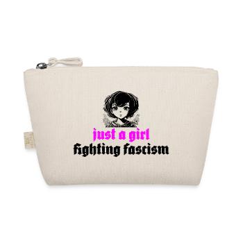 just a girl fighting fascism - Bio-Täschchen - Natur - Vorne