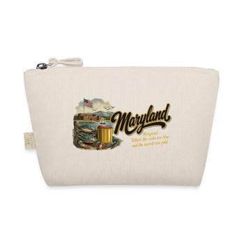 Maryland Retro Vintage Crab Old Bay Fort Design - Bio-Täschchen - Natur - Vorne
