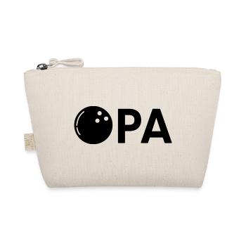 Opa mit Bowlingkugel – Schwarz - Bio-Täschchen - Natur - Vorne