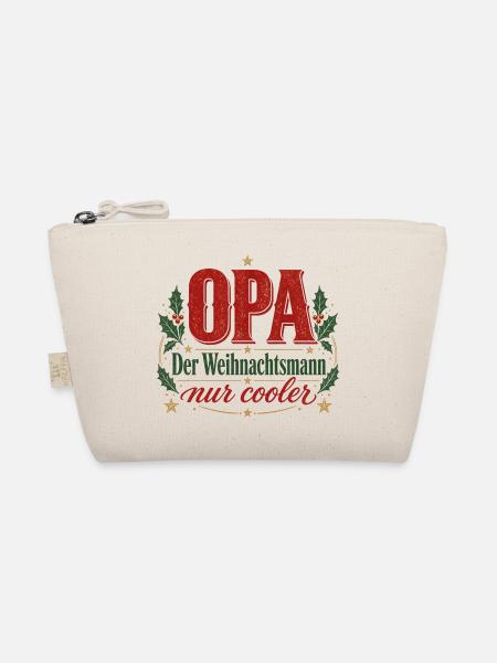 Opa Weihnachtsmann - Bio-Täschchen - Natur