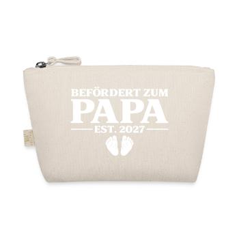 Schwangerschaft verkünden Befördert zum Papa 2027 - Bio-Täschchen - Natur - Vorne