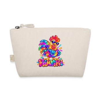 Buntes Huhn mit Sonnenbrille - Bio-Täschchen - Natur - Vorne