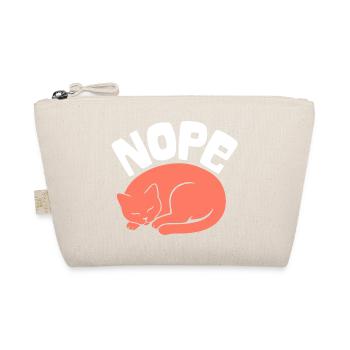 Schlafende Katze – Nope - Bio-Täschchen - Natur - Vorne
