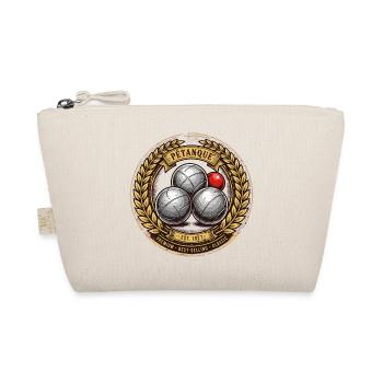 Pétanque, Bowler, ich mag Pétanque - Bio-Täschchen - Natur - Vorne