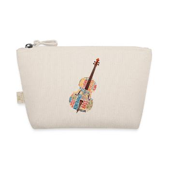 Kontrabass Wortwolke Jazz Orchester Bass Feeling - Bio-Täschchen - Natur - Vorne