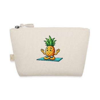 Ananas Frucht Yoga Meditation Sommer Vibes - Bio-Täschchen - Natur - Vorne