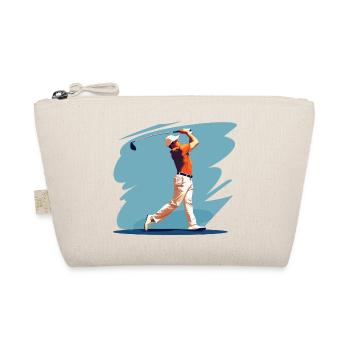 Golfspieler Grafik - Bio-Täschchen - Natur - Vorne