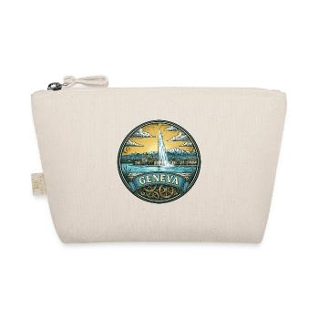 Genfer Schweiz Reiseabzeichen Jet d'Eau Geschenk - Bio-Täschchen - Natur - Vorne