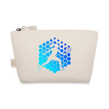 Doppelspiel Geschenkidee für eine Racketsportlerin - Bio-Täschchen - Natur - Vorne