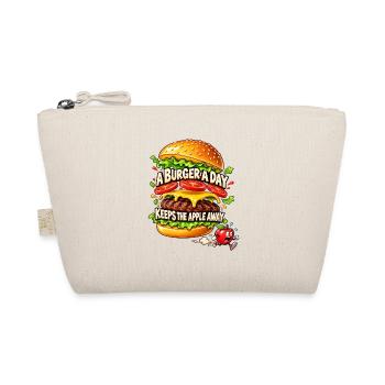 A Burger a Day Keeps the Apple Away – Burgerhumor - Bio-Täschchen - Natur - Vorne