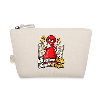 Lustiges Brettspiel Shirt - Ich prüfe die Regeln - Bio-Täschchen - Natur - Vorne