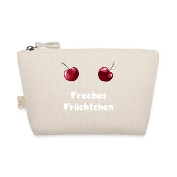 Freches Früchtchen - Zwei Kirschen Busen - Bio-Täschchen - Natur - Vorne
