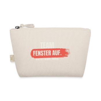 Team Fenster auf – mir ist warm - Bio-Täschchen - Natur - Vorne