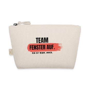 Team Fenster auf – mir ist warm - Bio-Täschchen - Natur - Vorne
