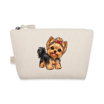 Yorkshire Terrier im Kawaii-Stil - Bio-Täschchen - Natur - Vorne