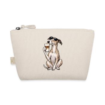 Whippet mit Latte Macchiato - Bio-Täschchen - Natur - Vorne