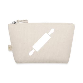 Nudelholz Rollholz Bäcker Geschenk backen  - Bio-Täschchen - Natur - Vorne