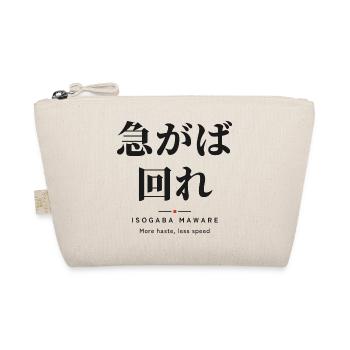 Isogaba Maware 急がば回れ — Hasten Slowly - Bio-Täschchen - Natur - Vorne