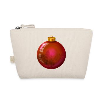 Red Christmas Bauble isolated. - Bio-Täschchen - Natur - Vorne