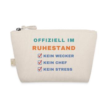Offiziell im Ruhestand – Kein Wecker, kein Chef - Bio-Täschchen - Natur - Vorne