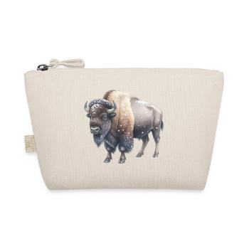 Europäische Bisons im Winter - Bio-Täschchen - Natur - Vorne